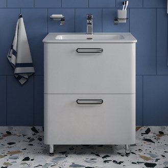 Тумба с раковиной IDDIS Brick 60 напольная (BRI60WFi95+0106000I28)