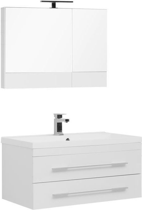 Комплект мебели для ванной Aquanet Нота NEW 90 белый (камерино) 00230297