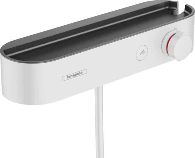 Термостатический смеситель для душа Hansgrohe ShowerTablet Select 400 матовый белый 24360700