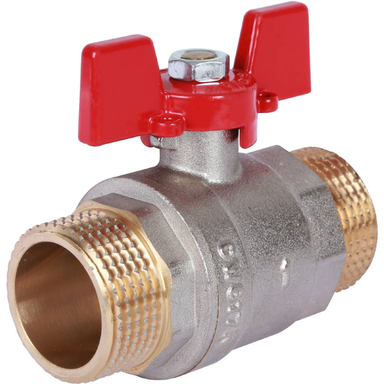 Шаровой кран ROMMER (RBV-0007-0410225) 1 НР/НР, ручка бабочка